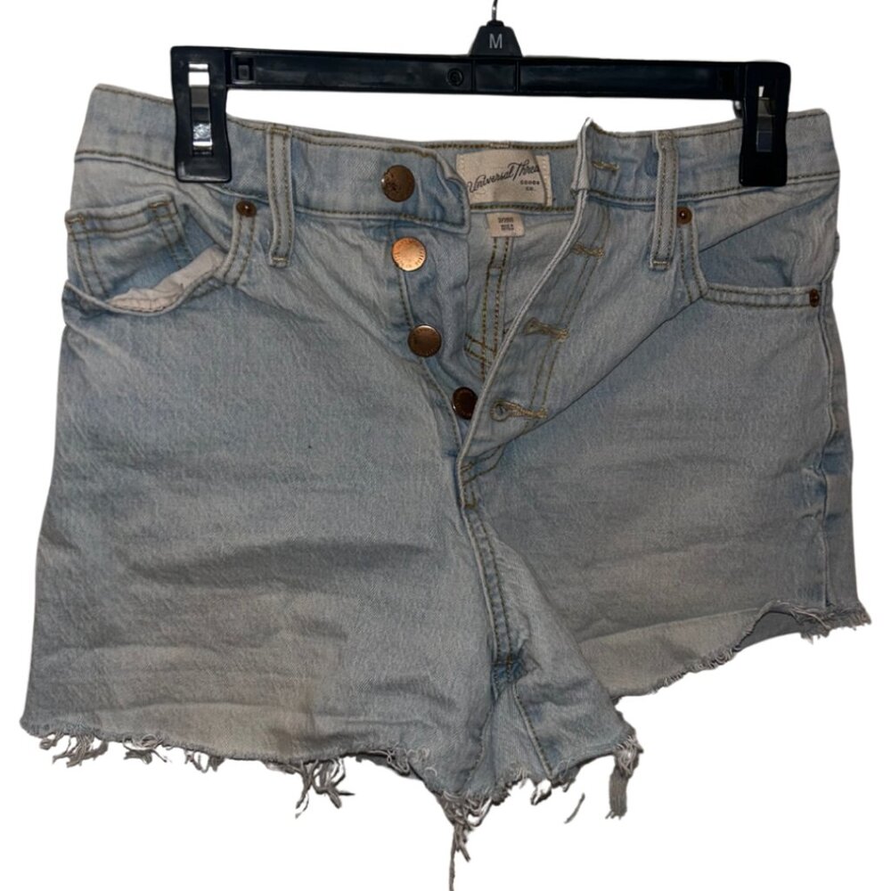 Universal Thread Light Distressed Denim Shorts, High Waisted, Retro & Vintage